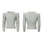 6106884982251,6106884982252,6106884982253,6106884982254, Ribbed Crew Neck Slim Fit Sweater