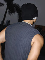 Ribbed Faux Two-Piece Sleeveless Vest 4