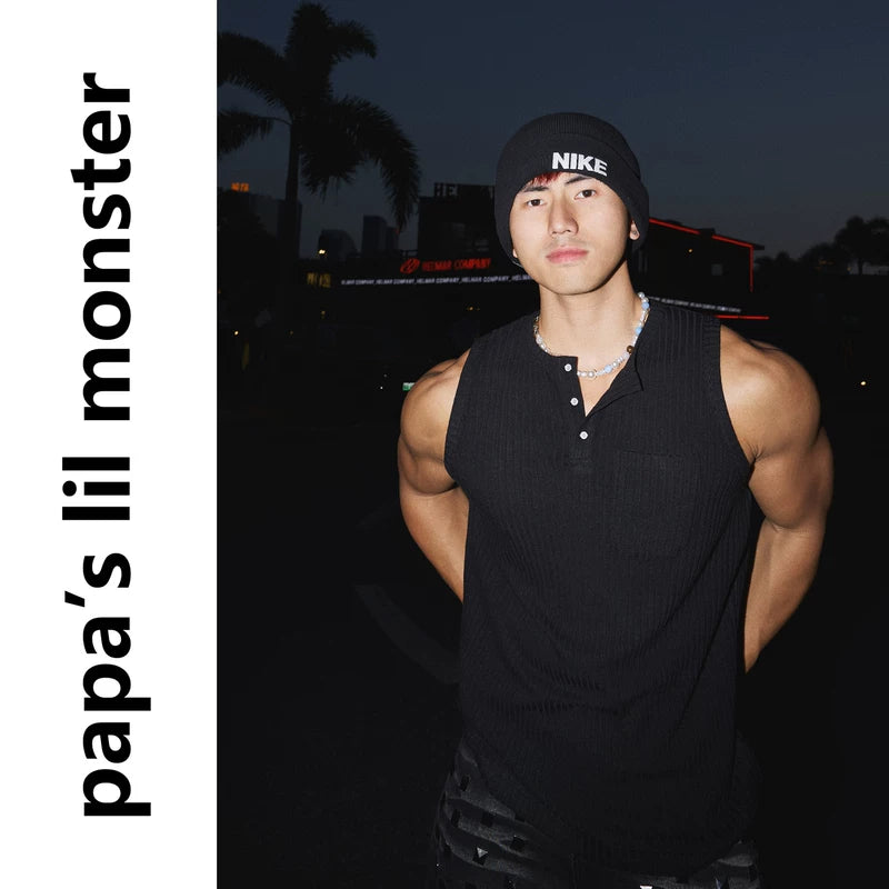 6051549149513,6051549149514,6051549149515,6051549149516, Ribbed Henley Slim Fit Tank Top