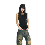 6098851261705,6098851261706,6098851261707,6098851261708, Ribbed Slim Fit Graphic Tank Top