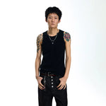 6235060742098,6235060742099,6235060742100,6235060742101, Ribbed Slim Fit Sleeveless Vest