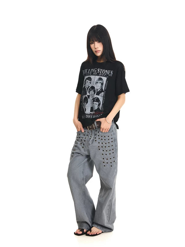 Ribbed Texture Graphic T-Shirt 4