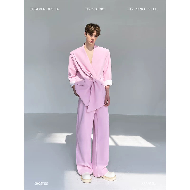 Ribbon Detail Relaxed Fit Suit Set 1