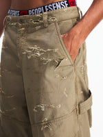 Ripped Loose Straight Leg Work Pants 4
