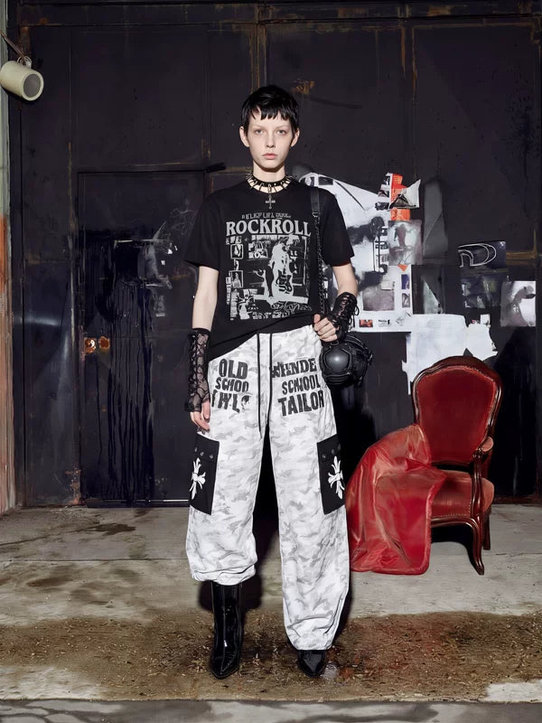 Rock Graphic Sheer Short Sleeve T-Shirt 3