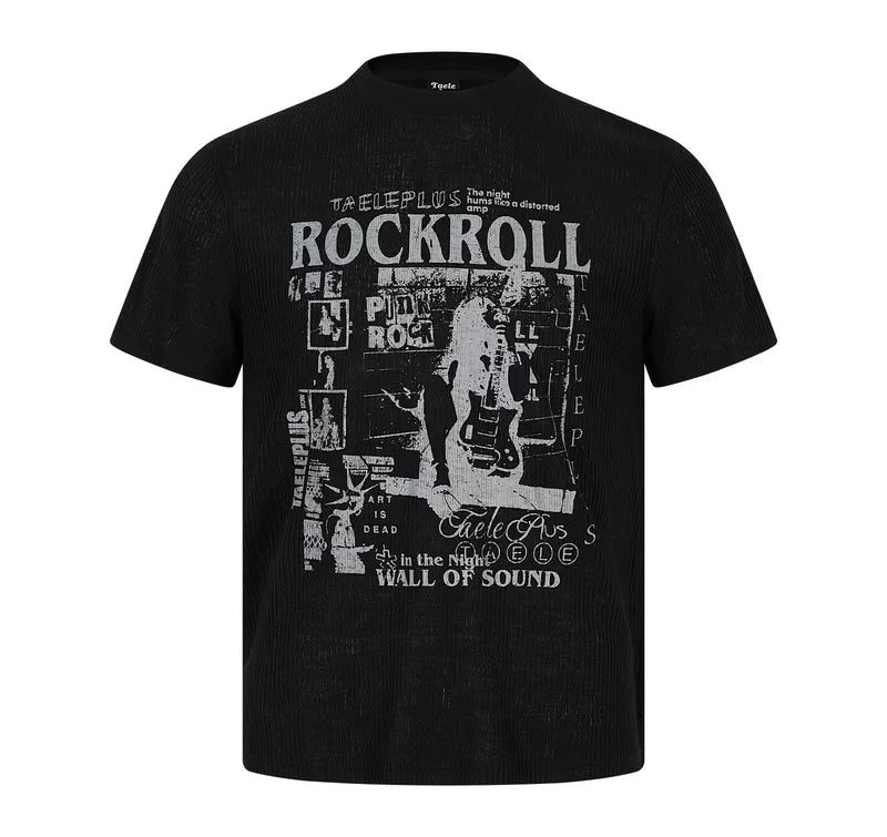 6058265516269,6058265516270,6058265516271,6058265516272, Rock Graphic Sheer Short Sleeve T-Shirt