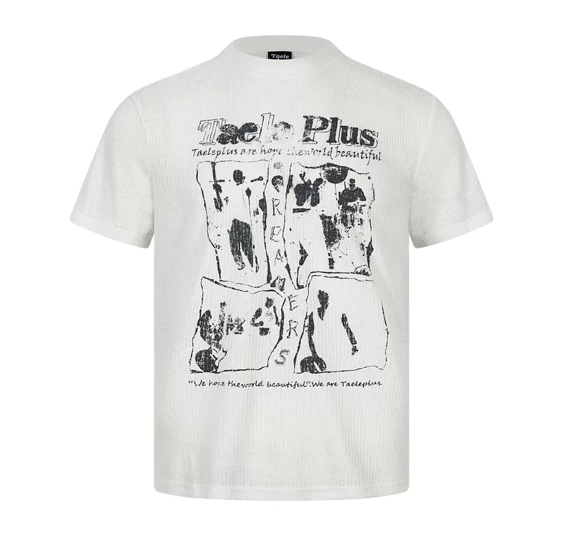 6224378467935,6224378467936,6224378467937,6224378467938, Rock Punk Graphic Short-Sleeve T-Shirt