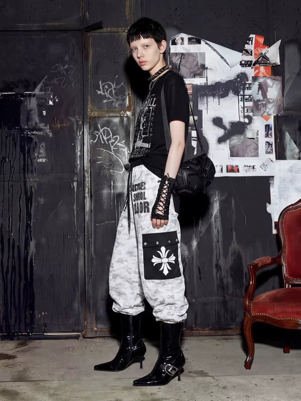 Rock Roll Graphic Sheer Short-Sleeve T-Shirt 5