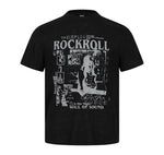 6047997888159,6047997888160,6047997888161,6047997888162, Rock Roll Graphic Sheer Short-Sleeve T-Shirt