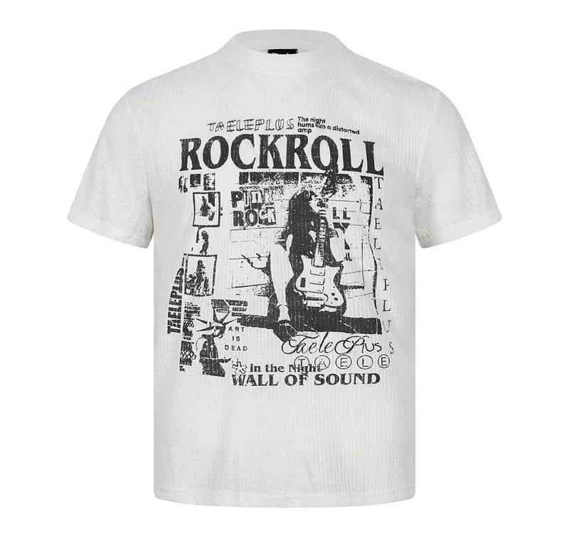 6047997888163,6047997888164,6047997888165,6047997888166, Rock Roll Graphic Sheer Short-Sleeve T-Shirt