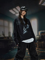 Rock Slogan Graphic Long-Sleeve T-Shirt 2