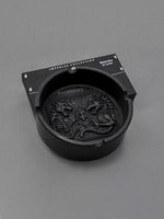 Round Ceramic Ashtray with Cigarette Holder 2