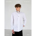 Ruffled Long-Sleeve Button-Down Shirt 1