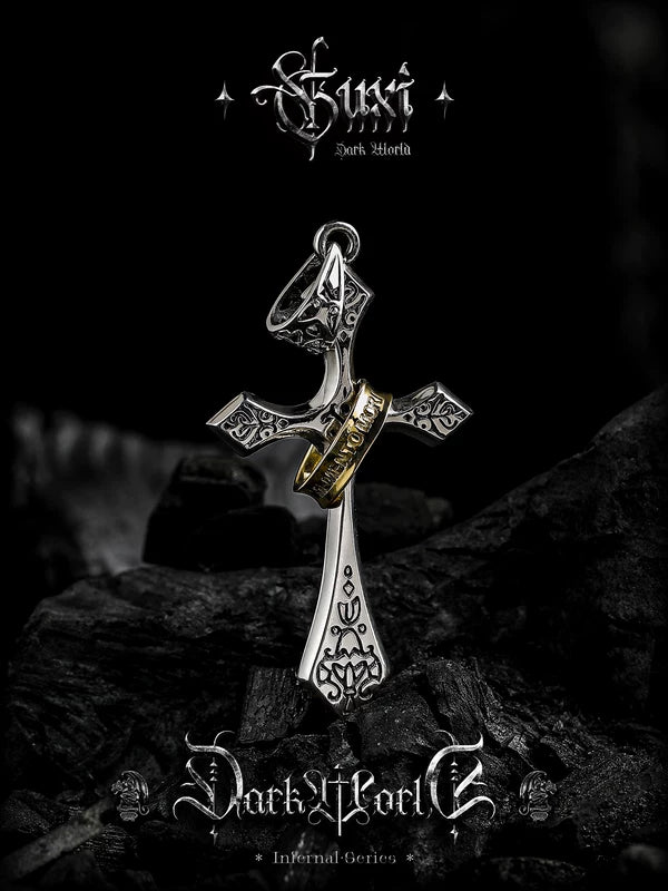 S925 Silver Cross Pendant Necklace 2