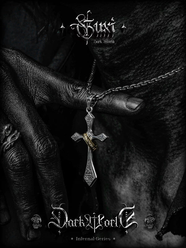 S925 Silver Cross Pendant Necklace 5
