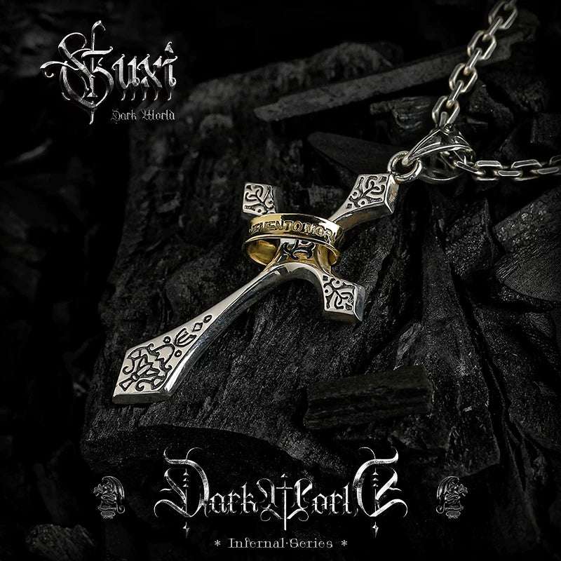 5453773372289, S925 Silver Cross Pendant Necklace