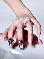 S925 Sterling Silver Adjustable Punk Ring 3