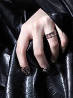 S925 Sterling Silver Adjustable Punk Ring 5