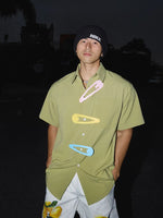 Safety Pin Detail Short Sleeve Shirt 1