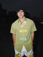Safety Pin Detail Short Sleeve Shirt 2