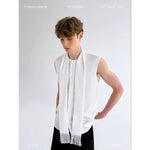 Satin Tassel Ribbon Sleeveless Vest 1