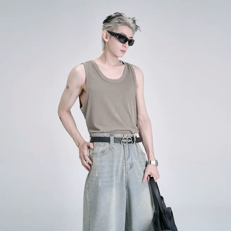 5180510670053,5180510670054,5180510670055, Seamless Ice Silk Sleeveless Gym Vest
