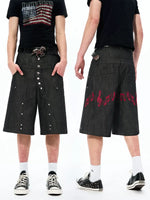 Selvedge Denim Embroidered Double Waist Pants 1