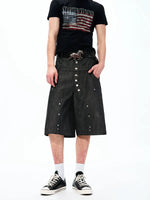 Selvedge Denim Embroidered Double Waist Pants 3