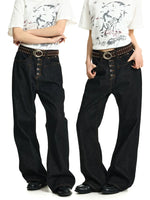 Selvedge Denim Five-Button Wide Leg Pants 1