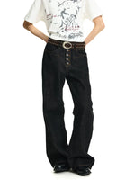 Selvedge Denim Five-Button Wide Leg Pants 2