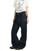 Selvedge Denim Loose Fit Flared Pants 3