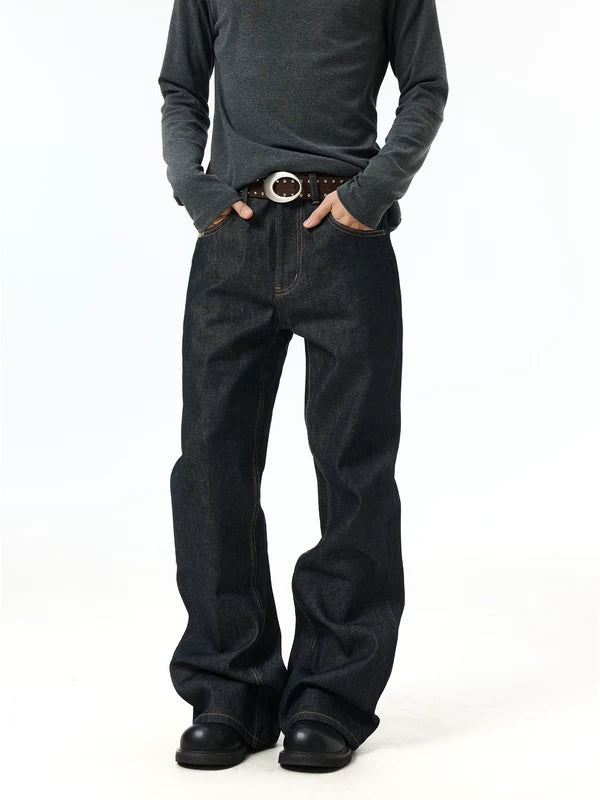 Selvedge Denim Raw Straight Leg Jeans Pants 3