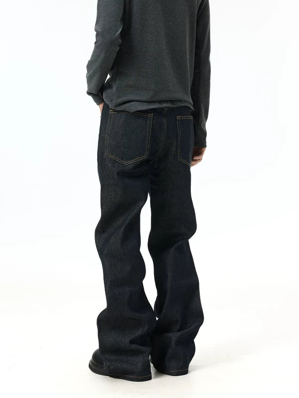 Selvedge Denim Raw Straight Leg Jeans Pants 4