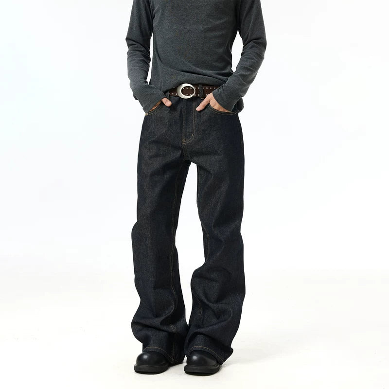 6165296514987,6165296514988,6165296514989,6165296514990,6165296514991, Selvedge Denim Raw Straight Leg Jeans Pants