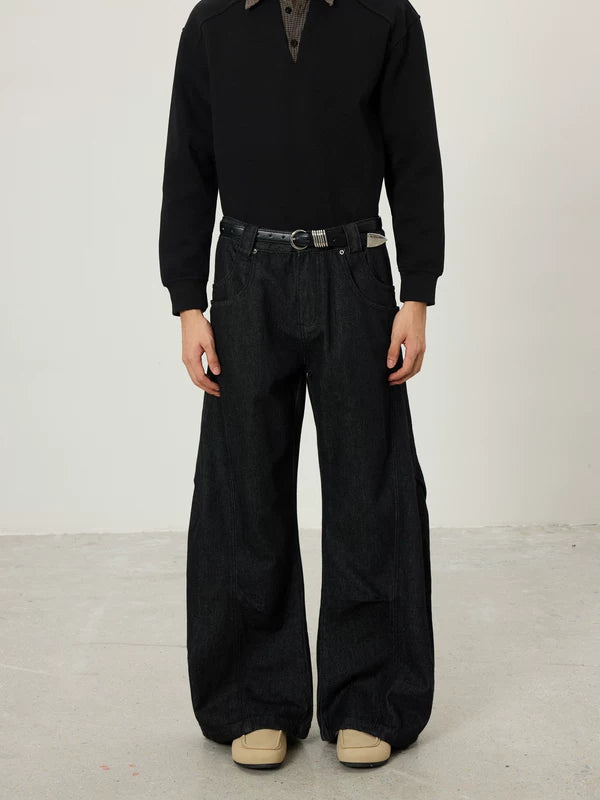 Selvedge Denim Wide Leg Baggy Pants 1