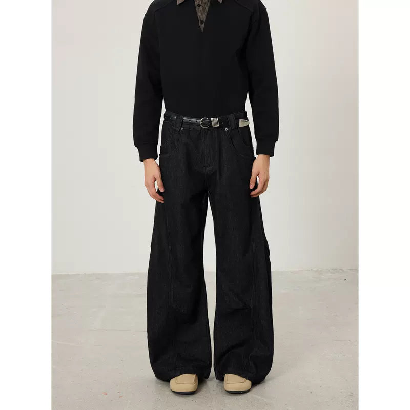 6100897111163,6100897111164,6100897111165,6100897111166,6100897111167, Selvedge Denim Wide Leg Baggy Pants