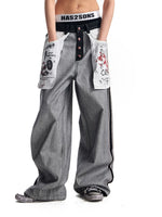 Selvedge Denim Wide Leg Reversible Pants 1