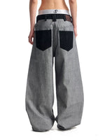 Selvedge Denim Wide Leg Reversible Pants 3