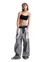 Selvedge Denim Wide Leg Reversible Pants 5