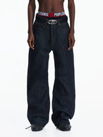 Selvedge Raw Denim Loose Fit Jeans Pants 1