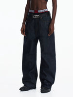 Selvedge Raw Denim Loose Fit Jeans Pants 2