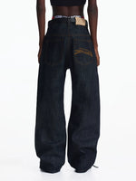 Selvedge Raw Denim Loose Fit Jeans Pants 3