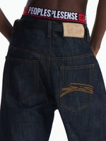 Selvedge Raw Denim Loose Fit Jeans Pants 4