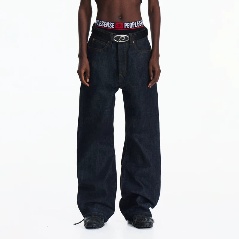 6109314554048,6109314554049,6109314554050,6109314554051,6109314554052, Selvedge Raw Denim Loose Fit Jeans Pants