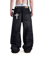 Selvedge Resin Whiskered Denim Pants 2