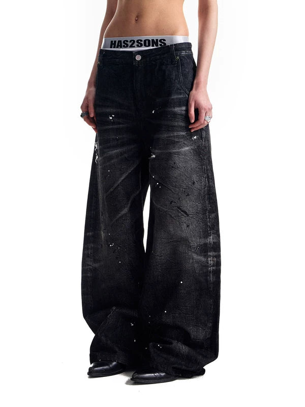 Selvedge Resin Whiskered Denim Pants 3