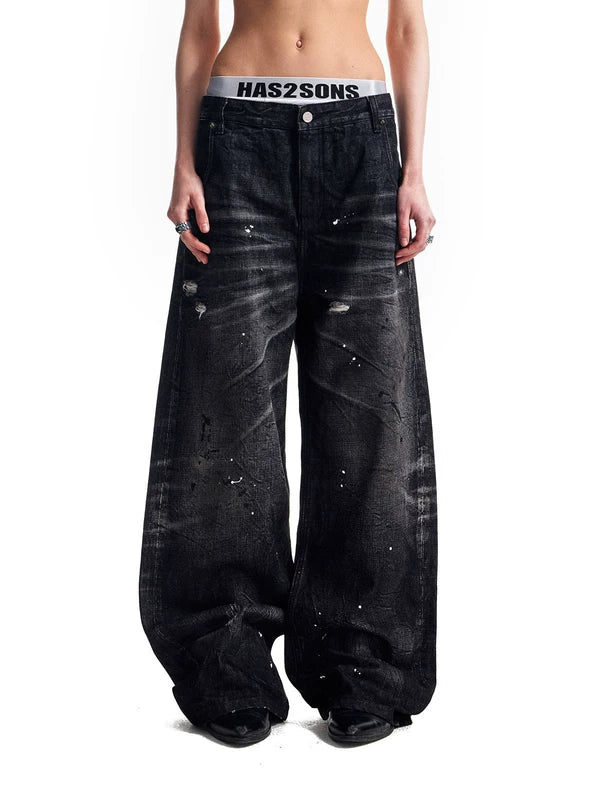Selvedge Resin Whiskered Denim Pants 4