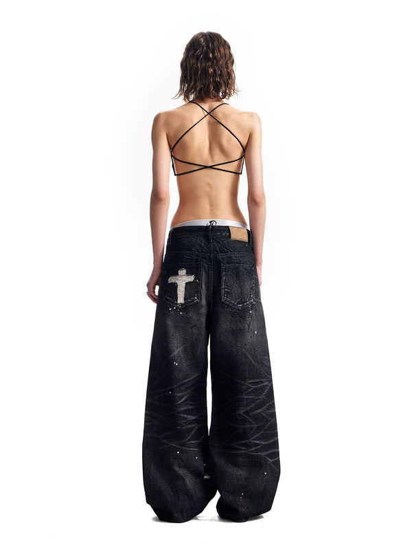 Selvedge Resin Whiskered Denim Pants 5