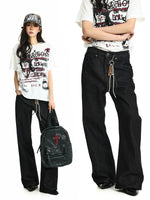 Selvedge Wide Leg Denim Jeans Pants 1