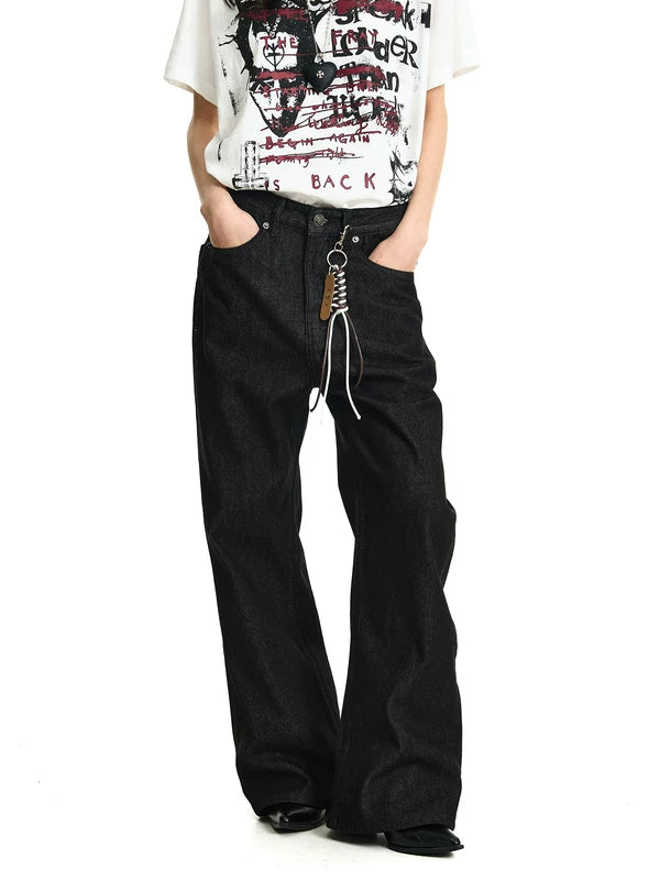 Selvedge Wide Leg Denim Jeans Pants 2